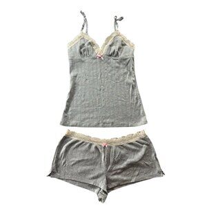 Victoria's Secret Ribbed Modal & Lace Cami Shorts Set